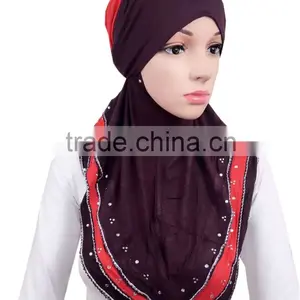 A286 Fashion Beading Modal Two Piece Hejab,jilbab,muslim HIJAB thumbnail-1