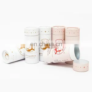 Custom Paper Tube Packaging for Salt and Spice Bio Friendly Cardboard Tube Food Grade Round Canister thumbnail-1