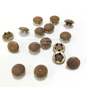 HLD Factory Custom Color BRASS&SS 16L 18L Pearl Prong Snap Button for Garment thumbnail-2