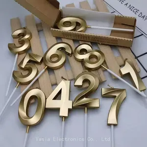 Wholesale Numeric Birthday Candles - Colorful Metal Candles for Birthday Cakes! thumbnail-2