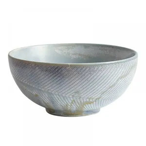 Ceramic Soup Bowl, Duck Egg Blue, 8 Inch Diameter, 3.2 Inch Height, Textured Design thumbnail-1
