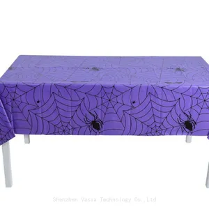 Wholesale Halloween Spider Web Tablecloths - Disposable Plastic for Party Decor, Bulk Supplies thumbnail-3