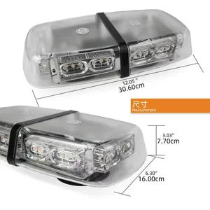 Car Flashing Yellow Lighting Roof Magnetically Mounted Car Signal Lamp Flashing Warning Lamps Short Row Strobe Light thumbnail-5