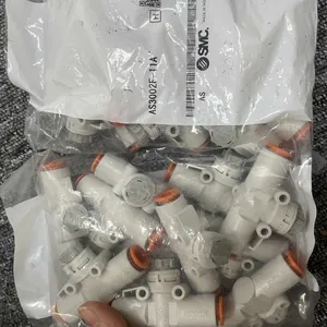 100% Original SMC Speed Controller AS3002F-09/10/10A Flow Limiting Valve, Regulating Valve, Throttle Valve thumbnail-1