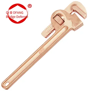 Beryllium Bronze and Aluminum Bronze Explosion-proof Pipe Wrenches in 4-inch, 8-inch, 10-inch, 12-inch Sizes, Etc., Used in Flammable and Explosive Places thumbnail-1