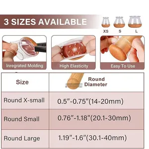 Chair Leg Floor Protectors, Silicone Chair Leg Caps, Round Covers for Hardwood, Protect Wooden Floors From Scratches and Noise thumbnail-3