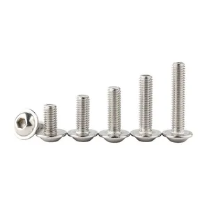 Stainless Steel 304 ISO 7380 Allen Hex Drive Button Head Machine Thread Screw thumbnail-5