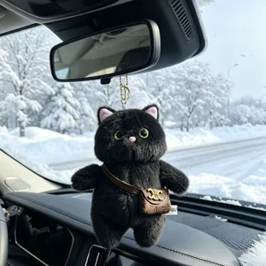 Fluffy Cat Plush Keychain thumbnail-4