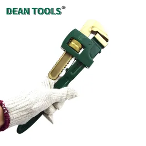 Non-Sparking Pipe Wrench British Type, Spark-free Safety Wrenches, Spark-Free Straight Plumbing Wrench, Aluminum Bronze thumbnail-4