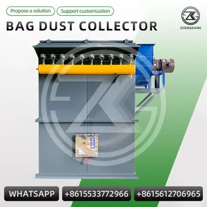 Aggregat-Zerkleinerungsanlage Pulsstrahl-Beutelfilter Staubabscheider Industrielle Beutelfilter-Staubkontrollausrüstung OEM ODM thumbnail-3