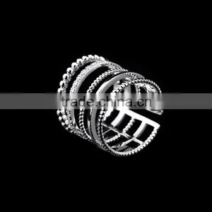 Pave Diamond Four Line Ring, Pave Diamond Jewelry Manufacturer, Wholesaler From India Jaipur thumbnail-1