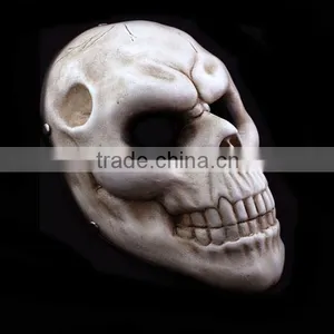 In-stock Latest Halloween Resin Skull Heads Payday 2 Game Skull Masks Wholesale 3colors (White/Beige/bronze) thumbnail-1