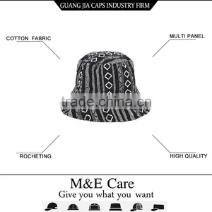 Wholesale Custom Cool Pattern Mens Bucket Hat thumbnail-1