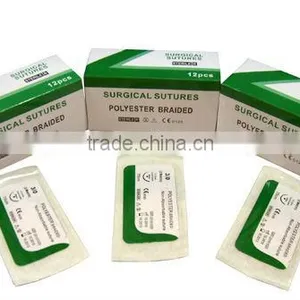 POLYESTER BRAIDED , SYNTHETIC NON-ABSORBABLE SURGICAL SUTURE , CE thumbnail-1