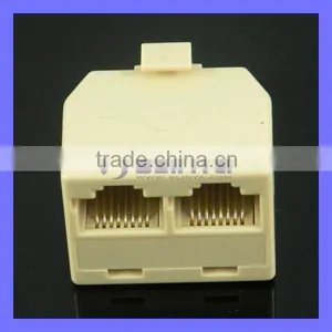 RJ45 8P8C Splitter Network Connector Plug to 2x Jack thumbnail-1