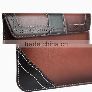 Vintage Style Brush-Off Leather Contrast Stitching Tablet Case With Hollow Out Design For IPad Mini3/Air2 OEM/ODM thumbnail-6