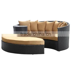 Rattan Daybed With Canopy Cheap Outdoor Waterproof Round Patio Antique Bamboo Indoor Daybed thumbnail-5