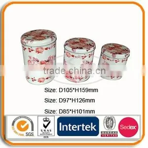 3 Sets of Round Tin Cans thumbnail-1