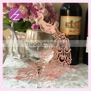 Wine Glass Phoenix Cards Wedding Luxury Decorations,party Favor Paper Crafts Table Place Card for Wine Card China ProducerJk-82 thumbnail-4