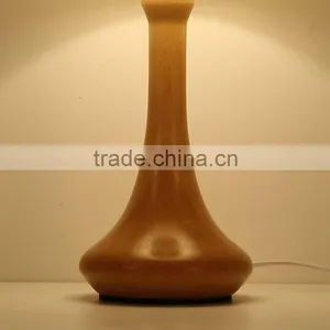 LED Wood Table Lamp JK-879-18 LED Wood Table Light White Round Lampshade Wooden Table Lamp thumbnail-3