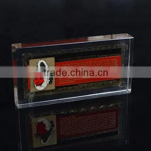 Acrylic Block Display Acrylic Logo Block Lucite Block for Travel Souvenir Supplier's Choice thumbnail-1
