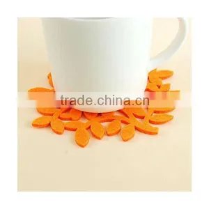 Leaves Pattern Felt Cup Coaster thumbnail-1