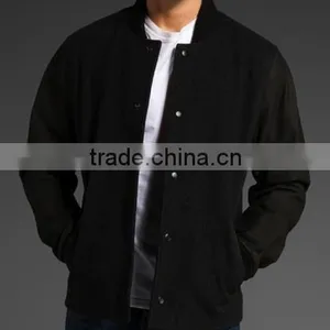 Cotton Fleece Varsity Jacket,custom Cotton Fleece Varsiy Jacket,customized Cotton Fleece Leather Sleeves Varsity Jacket thumbnail-4