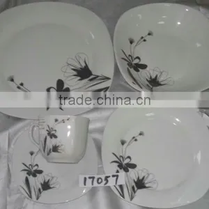 30pcs Full Decal Glazed Plated Tableware Set thumbnail-3