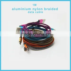 2016 New Premium Line Cable Usb Charging Cable Colorful Micro Braided Usb Cable for IPhone 5 6s thumbnail-1