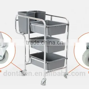 Update International 300 lb Capacity Four Wheel Folding Hand Truck Trolley Waste Collection Vehicle thumbnail-6