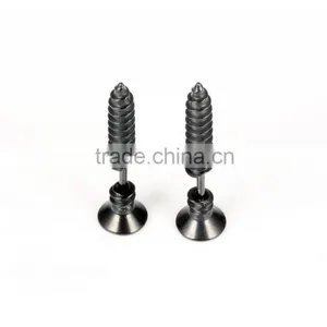 Jewellery Shop Design Thick Black Plating Earring Setting Without Stone for Men thumbnail-3