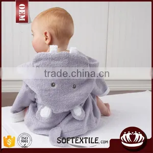 2016 New Design Cheap Hot Sale 100 Cotton Hooded Baby Bath Towel thumbnail-5