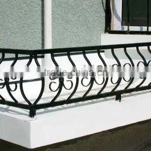 Short Hot Galvanized Wrought Iron Balcony Fence thumbnail-1