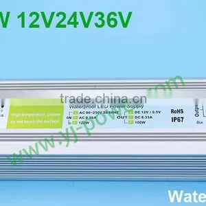 Led Driver 100w 12v Waterproof YJP-V10012 RoHS,CE-EMC,CE-LVD,IP67 thumbnail-5