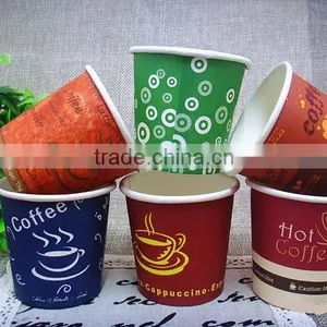 Rainbow Colors Cafe Shop Drinking Paper Cups, Different Size Plain White Paper Coffee Cups thumbnail-1