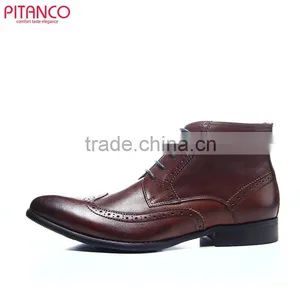 Brogues Style High Quality Leather Mes Dress Boots thumbnail-2