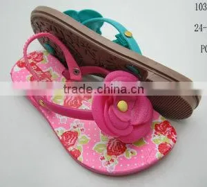 2014 Hot Selling and Fashion PCU Kids Flipflops With Various Colors thumbnail-3