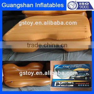 Orange Flocked Car Travel Inflatable Mattress Bed thumbnail-1
