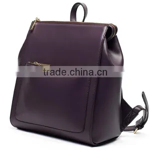 Leading New Trend Ladies Elegant Fashion University Leather Backpack thumbnail-3