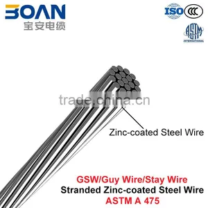 Gsw, Guy Wire, Stay Wire, Steel Wire, Zinc-coated Steel Wire, Stranded Galvanized Steel Wire (ASTM A 475) thumbnail-1
