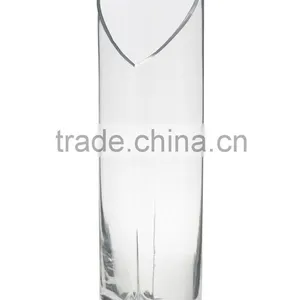Decorative Flower Glass Vase - Great Use At Home or Wedding Centerpieces - 12" Heart-Shaped thumbnail-1