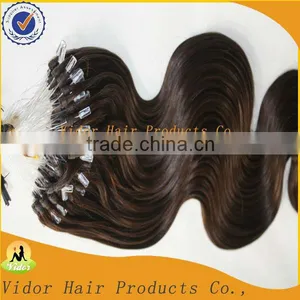 Wavy Micro Ring Hair Extension Indian Remy Hair Extension thumbnail-1