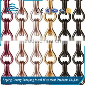 Anodized Chain Link Curtain / Decorative Metal Chain Link Mesh Curtain thumbnail-4