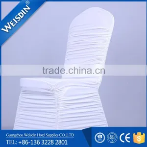 Luxury Wedding Hotel Banquet Cheap Spandex Lycra Ruffled Chair Cover Wholesale China thumbnail-1