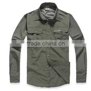 Mens Quick Dry Camping Hiking Fishing Shirt Anti Sun UV Detachable Sleeve Shirt thumbnail-3