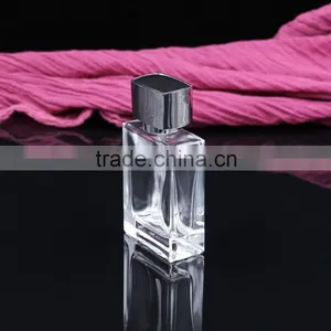 50ml Simple Style Wholesale Square Glass Perfume Spray Bottle thumbnail-2