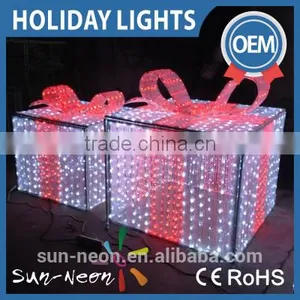 2015 NEW Design LED Christmas Decoration Pink Gift Box Led Light thumbnail-1