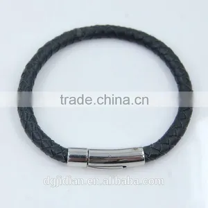 Stainless Steel Jewelry Man Style Cross pu Leather Bracelets & Bangle thumbnail-4