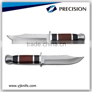 Stainless Steel Army Tactical Combat Knife With Color Wood Handle thumbnail-1