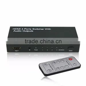 4x1 Hdmi Switch With Audio Output Support 3D HDMI Switch With Audio(Toslink+Coaxial+3.5mm Stereo) HDMI Matrix Switch 4x1 thumbnail-3